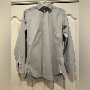 Ted Baker Light Gray Men's Dress Shirt